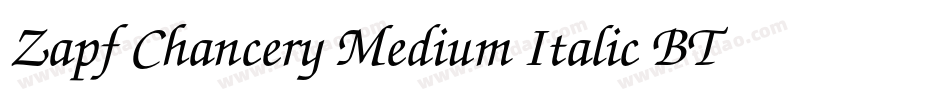Zapf Chancery Medium Italic BT字体转换